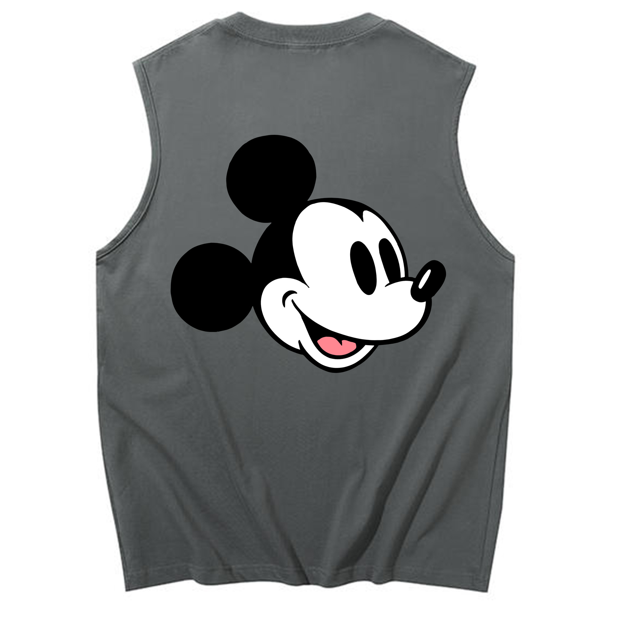 ミッキーマウス Mickey Mouse コットン100％タンクトップ（背面プリント）